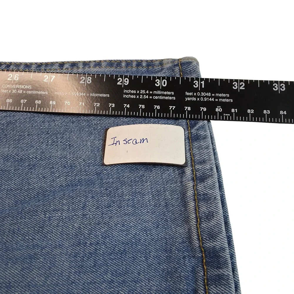 Levis 550 Relaxed Fit Jeans‎ 48x32 Blue Medium Wash Tapered Stretch Denim